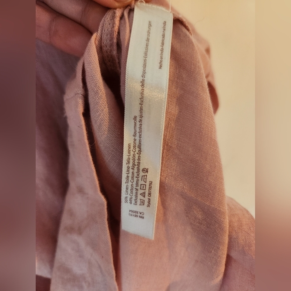 Free People Blush Linen Blend Mini Dress L - Picture 6 of 6